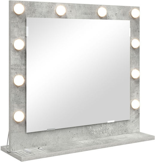 vidaXL Καθρέπτης Ορθογώνιος & LED Φωτισμό 60x55cm