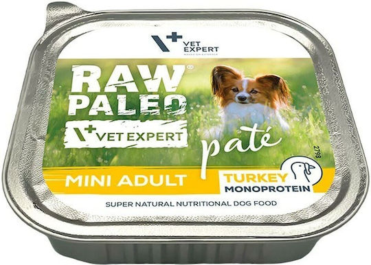 VetExpert Raw Paleo Wet Food Dogs in Trays with Turkey Grain-Free & Gluten-Free 150gr