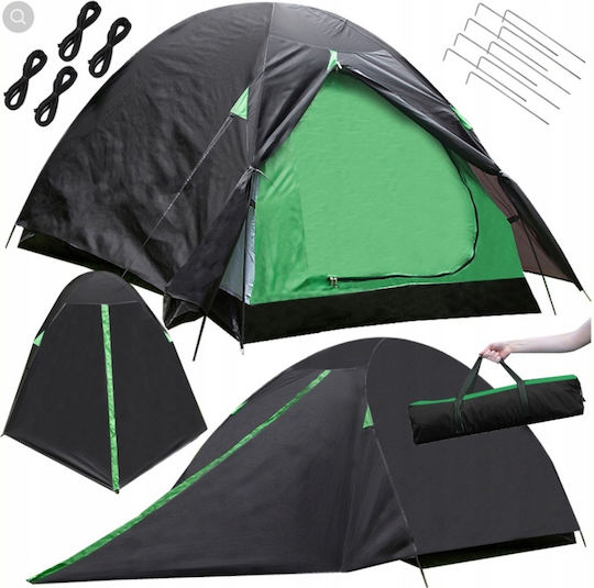 Iso Trade Σκηνή Camping Igloo Μαύρη με Διπλό Πανί 3 Εποχών για 2 Άτομα