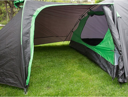Iso Trade Camping Tent Tunnel Black 3 Seasons For 3 People 125cm
