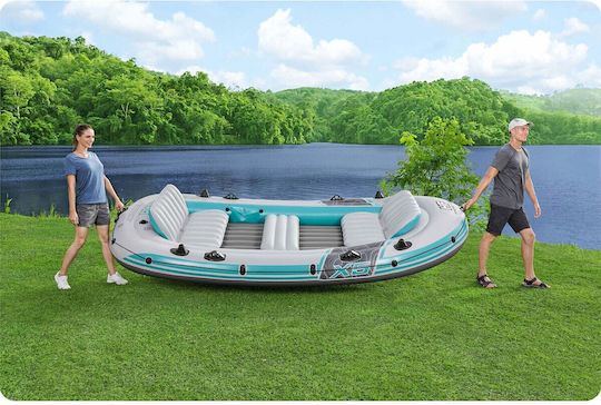 Bestway Adventure Elite X5 Inflatable Boat 5 People with Oars & Pump 364x166cm