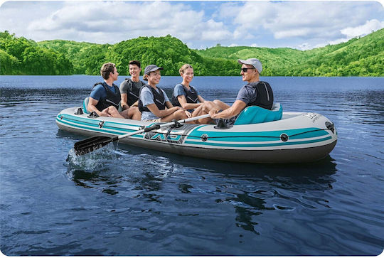 Bestway Adventure Elite X5 Inflatable Boat 5 People with Oars & Pump 364x166cm