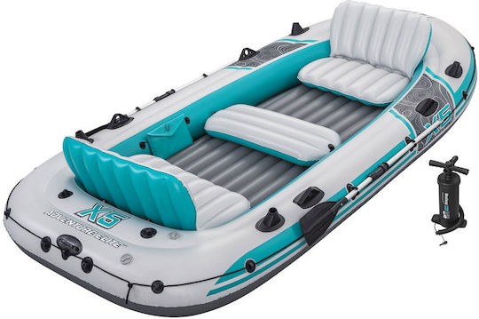Bestway Adventure Elite X5 Inflatable Boat 5 People with Oars & Pump 364x166cm