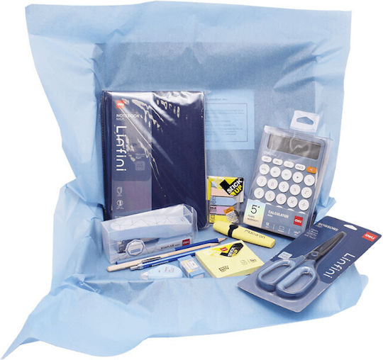 Deli Office Kit Essentials Desk Organizer Set 12pcs Blue 231.095050