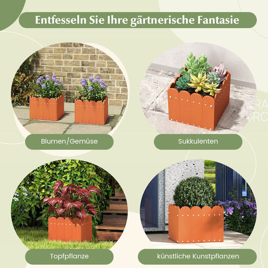 Costway Pot Plastic Orange 32x30x25cm.