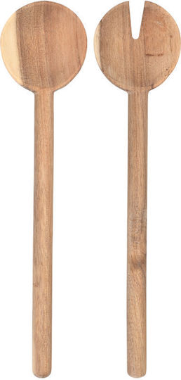 Estia Wooden Serving Utensil Set Beige Allure 2pcs