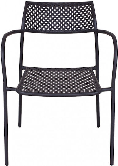Gartenstühle Metallisch Sobek Schwarz 55x57x76cm