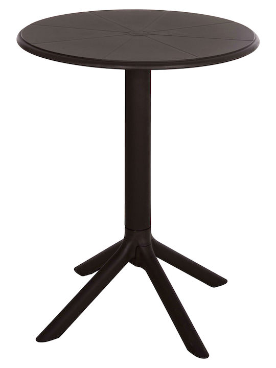Tisch Zusammenklappbar Terrin Brown 60x60x75cm