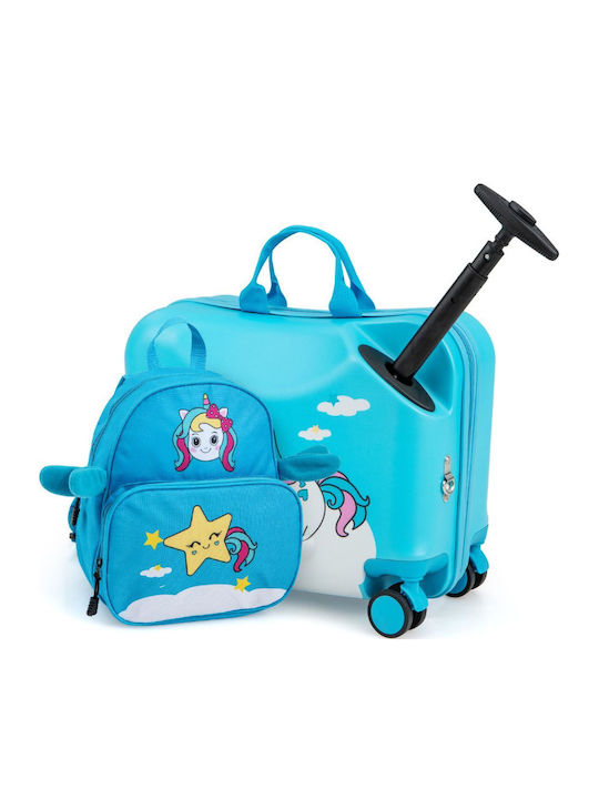 Costway Hart Gepäck Blau mit 4 Räder