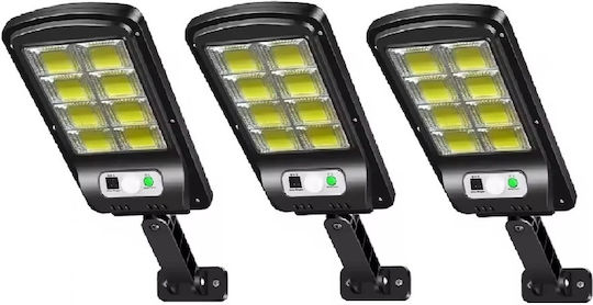 Jortan Set 3 Lămpi Solare Stradal cu Senzor de Mișcare și Telecomandă IP67 36bucx11bucx4buccm