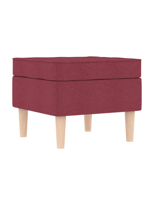 Bergère cu Puf Bordeaux, Red 74x84x100cm