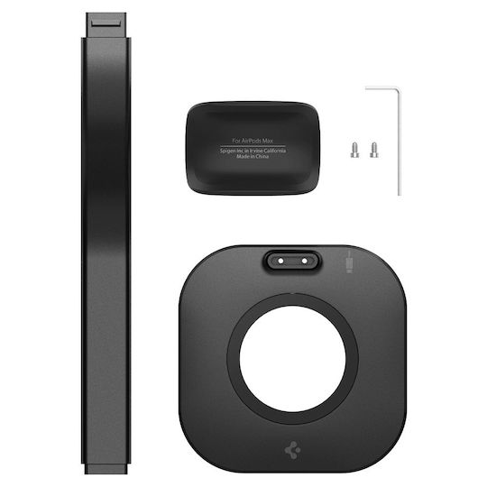 Spigen Sgp Aluminum S380 2-in-1 Desktop Charging Stand for Apple Airpods Max Headphones Wireless Charger Slot Black Amp02818