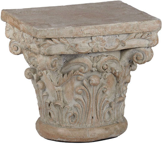 Artekko Fa Ανθοστήλη Πήλινη Μπεζ 25.4x25.4x22.86εκ.