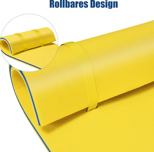 Costway Kids' Inflatable Pool Mattress Yellow 220x90cm