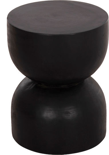 Hocker Für das Wohnzimmer Hölzernes Febry Black 35x35x45cm
