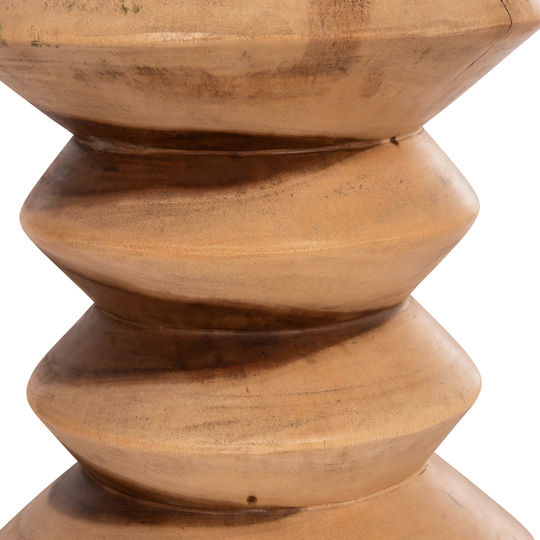 Hocker Für das Wohnzimmer Hölzernes Bellows Natural 35x35x45cm