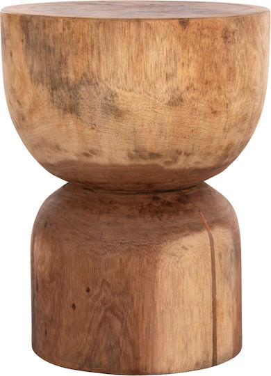 Hocker Für das Wohnzimmer Hölzernes Febryn Natural 35x35x45cm