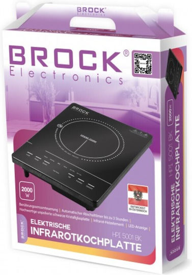 Brock Επιτραπέζια Εστία Κεραμική Μονή Μαύρη