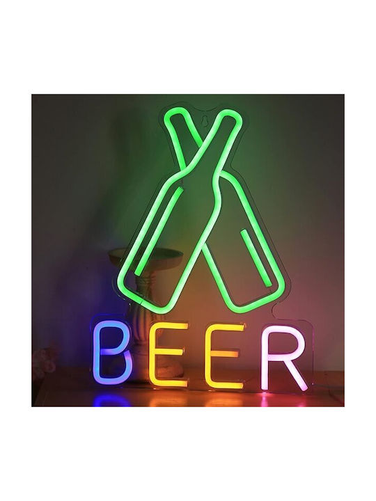 Neon Διακοσμητικό Φωτιστικό Beer Bottles LED
