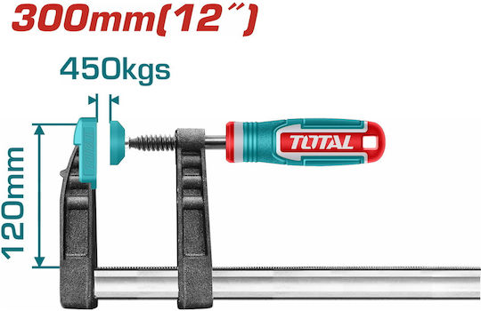 Total Επαγγ Σφιγκτηρας Μαραγκων 120 Χ 300mm Tht1321201