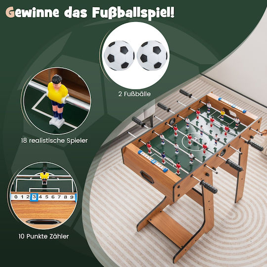 Costway Wooden Foldable Football Standing Table L33xW36xH109cm