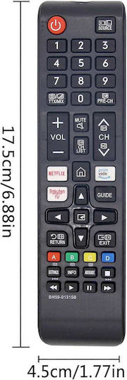 Compatible Remote Control Smart TV με Netflix & Prime Video for Τηλεοράσεις Samsung