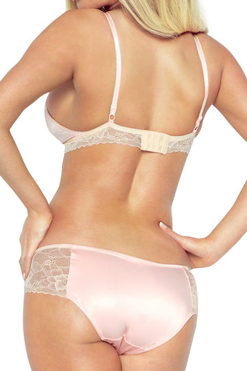 Pfirsich Ecru Une Illusion Set von Provocative Gold Lingerie