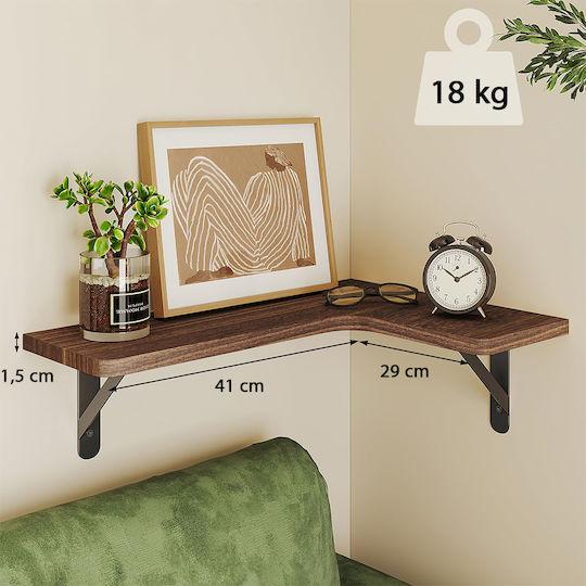 Corner Shelf Wall 41x14x29cm Oak Corner Shelf Wall 41x14x29cm Oak