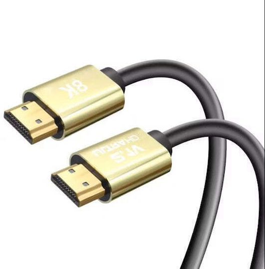 Hdtv HDMI 2.1 Ultra High Speed 48Gbps 4K 120Hz HDR VRR Cable HDMI male - HDMI male 3m Μαύρο
