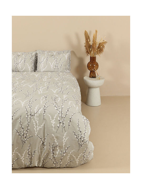 Sunshine Cotton Feelings 2054 Pillowcase Set with Envelope Cover Grey 50x70cm.