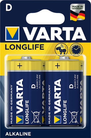 Varta Longlife Alkaline Batterien D 1.5V 2Stück