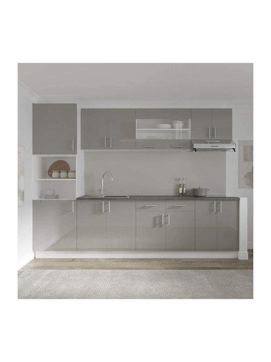 Floor Cabinet Glossy Grey/white 80x50x80cm