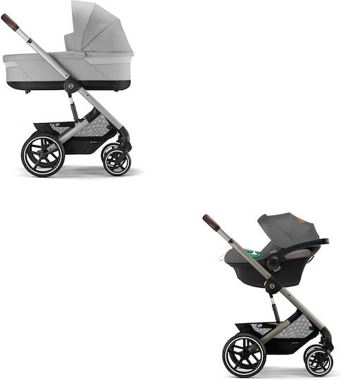 Cybex Balios S LUX Adjustable Baby Stroller Suitable for Newborn Chocolate Brown / Taupe Frame 11.7kg
