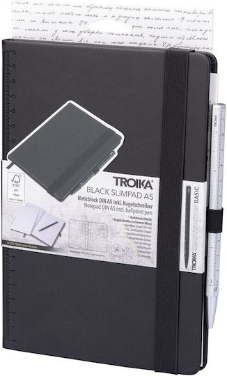 Troika Σημειωματάριο A5 με Στυλοθήκη (Διάφορα Χρώματα)