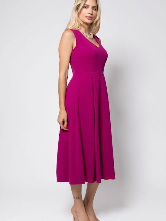 Summer Midi Dress Magenta