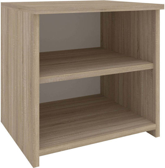Bedside Tables Alma Wooden With Metal Legs Beige 2 Pieces 40x40x33cm