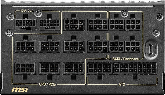 MSI MEG Ai1600T 1600W Μαύρο Τροφοδοτικό Υπολογιστή Full Modular 80 Plus Platinum