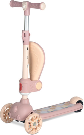 Lorelli Kids Scooter Foldable Jetster Plus 3-Wheel with Seat for 2+ Years Beige