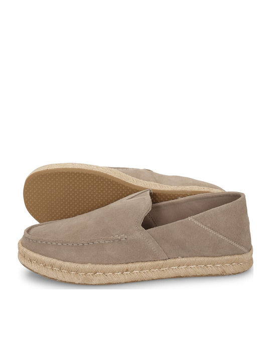 Alonso Loafer Rope Suede Men's Espadrilles in Beige Color