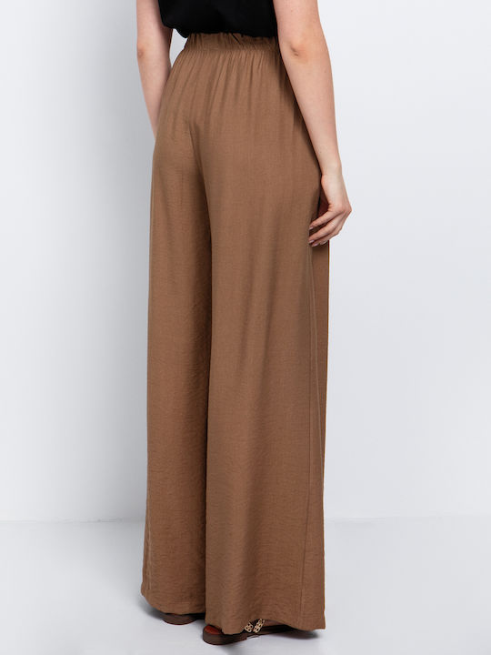 Women's Fabric Trousers Brown