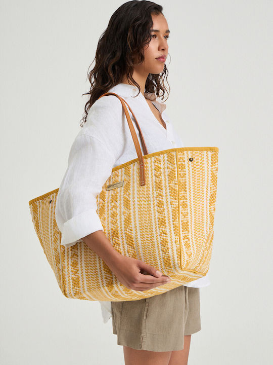 Leather Women's Bag Tote Handbag Yellow