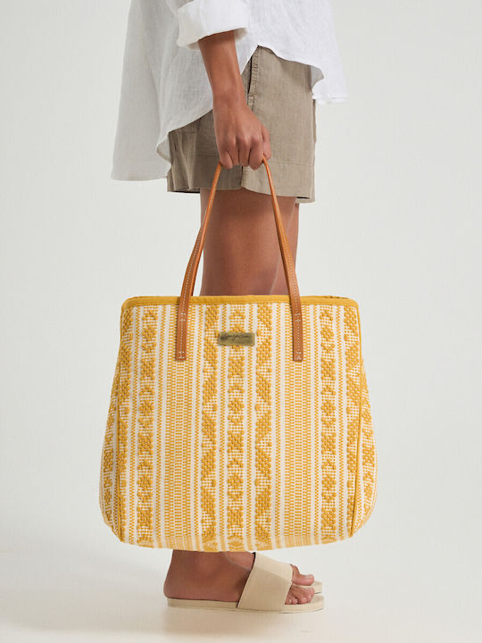 Leather Women's Bag Tote Handbag Yellow