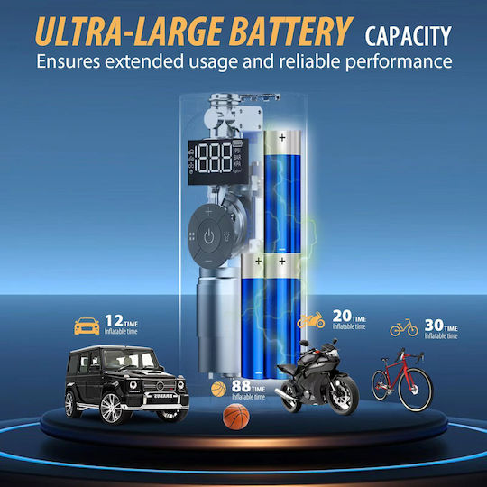 Veger Car Tire Pump 150PSI Rechargeable 12V