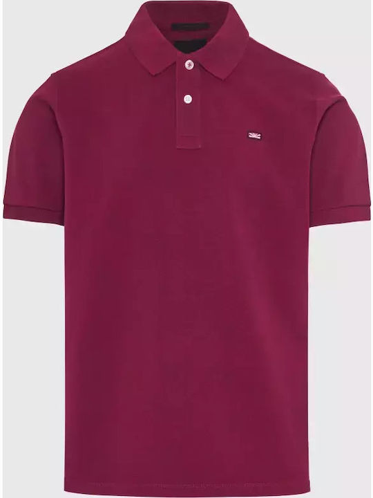 Polo Short Sleeve Blouse Magenta Purple