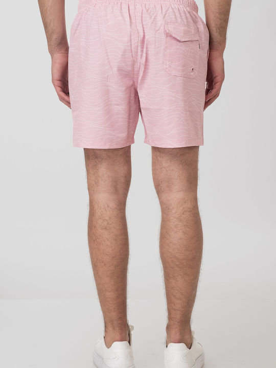 Men's Swimwear Shorts Pink with Patterns
