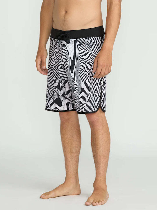 Scallop Men's Swimwear Bermuda White, Black