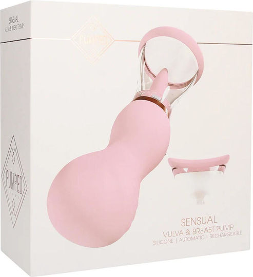 Sinnliche Wiederaufladbare Vulva-Brustpumpe Pink