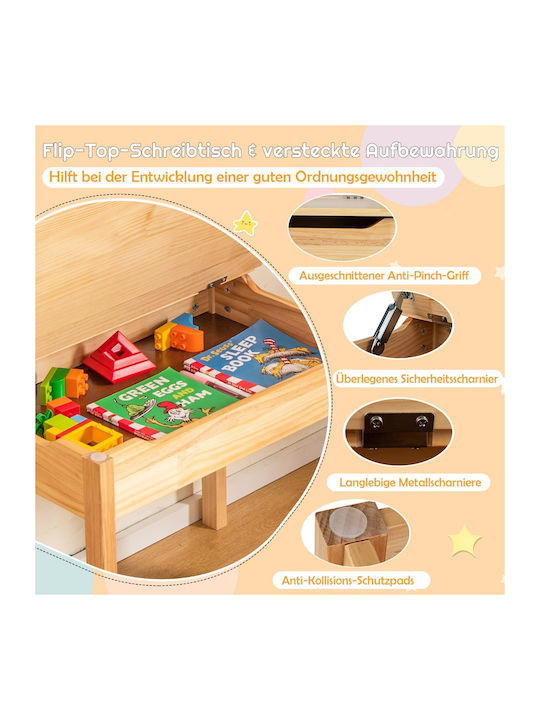 Kinder Tischset mit Stühlen zum Malen Costway