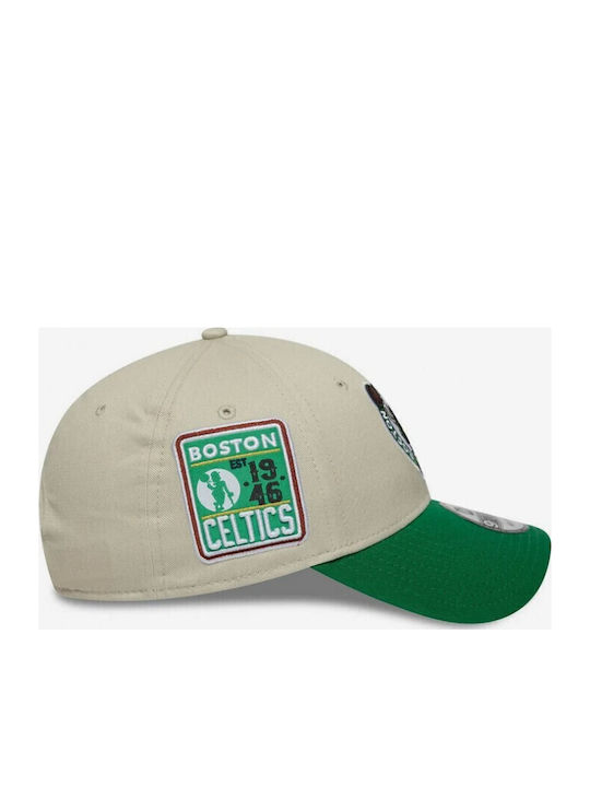 New Era 60667573 Boston Celtics Nba Contrast Patch Cream 9forty Adjustable Cap