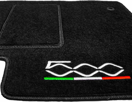 Me Premium Set of Front and Rear Mats 4pcs for Fiat 500 Black